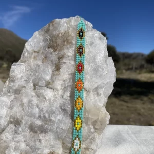 Pulsera Verde Agua - Arte Amazónico.