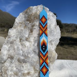 Pulsera Celeste y Negro - Arte Amazónico