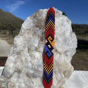 Pulsera Roja y Naranja - Arte Amazonico
